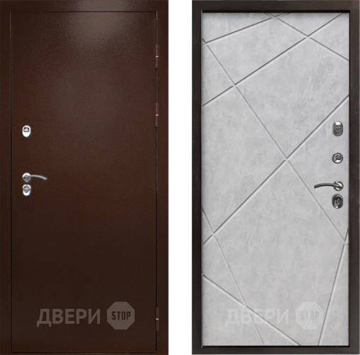 Входная металлическая Дверь Престиж TERMO с терморазрывом Снегирь Медь Лучи Бетон светлый в Луховицах