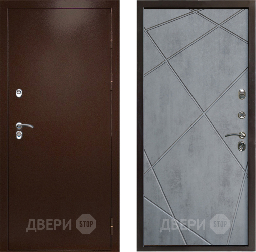 Входная металлическая Дверь Престиж TERMO с терморазрывом Снегирь Медь Лучи Бетон темный в Луховицах