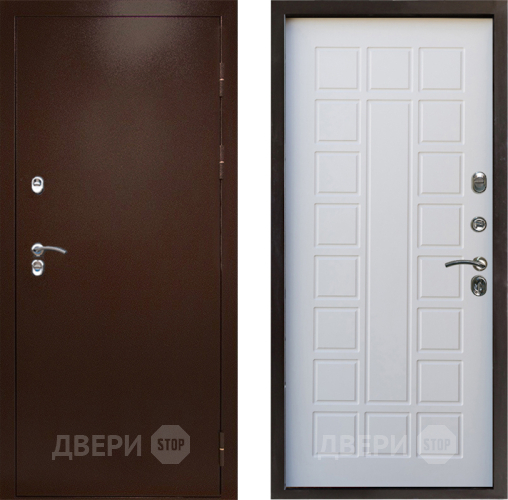 Входная металлическая Дверь Престиж TERMO с терморазрывом Снегирь Медь Престиж Белое дерево в Луховицах