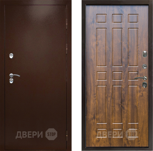 Входная металлическая Дверь Престиж TERMO с терморазрывом Снегирь Медь Спарта Дуб в Луховицах