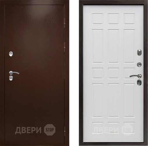 Входная металлическая Дверь Престиж TERMO с терморазрывом Снегирь Медь Спарта Лиственница белая в Луховицах