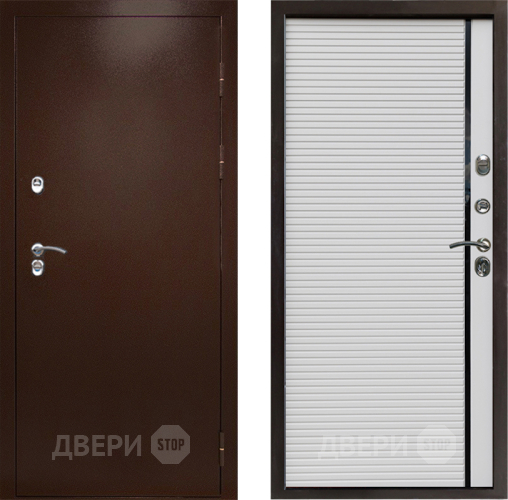 Входная металлическая Дверь Престиж TERMO с терморазрывом Снегирь Медь Porte Белый в Луховицах