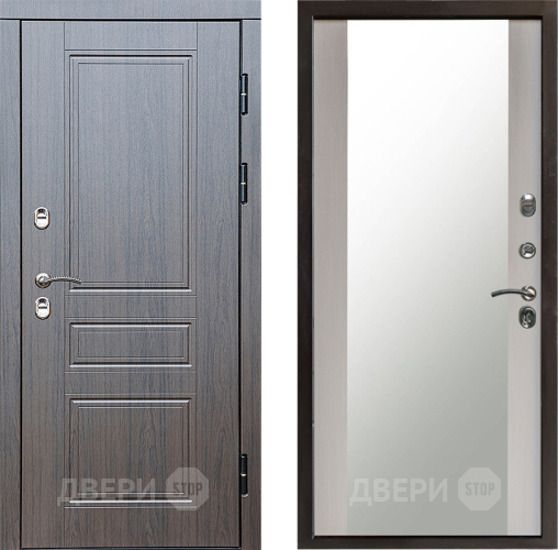 Входная металлическая Дверь Престиж TERMO с терморазрывом Классика Зеркало Лиственница белая в Луховицах
