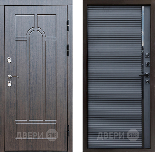 Входная металлическая Дверь Престиж TERMO с терморазрывом Арка Porte Черный кварц в Луховицах