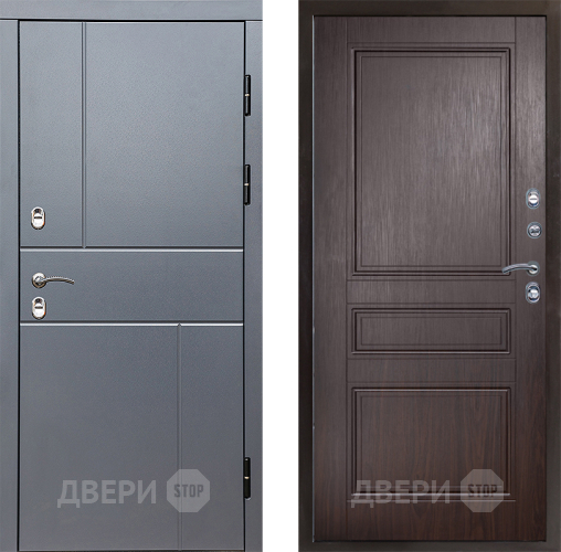 Входная металлическая Дверь Престиж TERMO с терморазрывом Горизонт Грэй Классика Венге в Луховицах