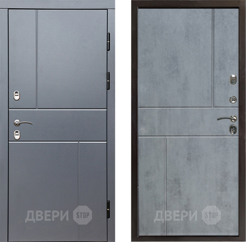 Входная металлическая Дверь Престиж TERMO с терморазрывом Горизонт Грэй Горизонт Бетон темный в Луховицах