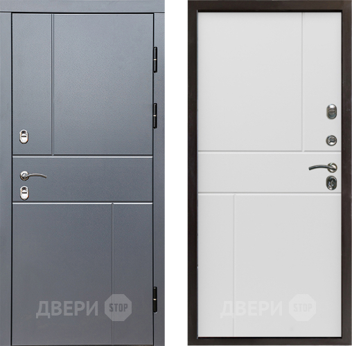 Входная металлическая Дверь Престиж TERMO с терморазрывом Горизонт Грэй Горизонт Бетон белый в Луховицах