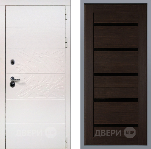 Дверь Заводские двери Дэко Вайт СБ-1 орех тисненый в Луховицах