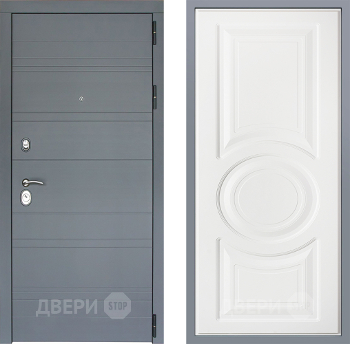 Дверь Заводские двери Лира Софт графит Неаполь Лофт белый в Луховицах