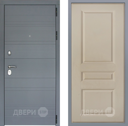 Дверь Заводские двери Лира Софт графит Стокгольм Шампань в Луховицах