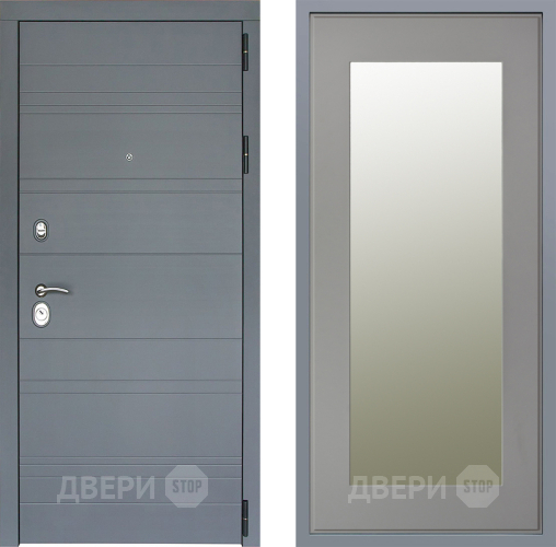 Дверь Заводские двери Лира Софт графит Зеркало Модерн Грей софт в Луховицах