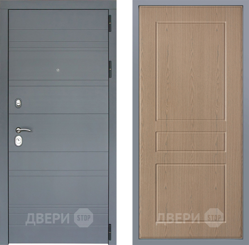 Дверь Заводские двери Лира Софт графит К-2 Беленый дуб в Луховицах