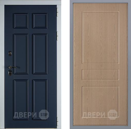 Дверь Заводские двери Стокгольм К-2 Беленый дуб в Луховицах