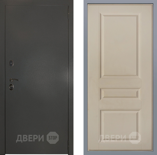 Дверь Заводские двери Эталон 3к антик серебро Стокгольм Шампань в Луховицах