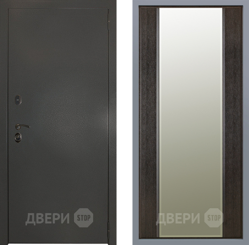 Дверь Заводские двери Эталон 3к антик серебро Зеркало Макси Венге в Луховицах