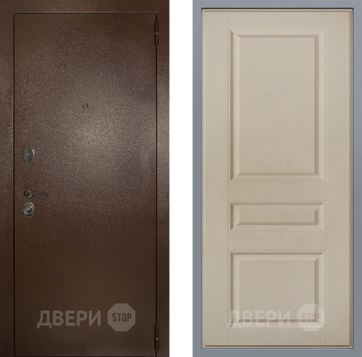 Дверь Заводские двери Эталон 3к антик медь Стокгольм Шампань в Луховицах