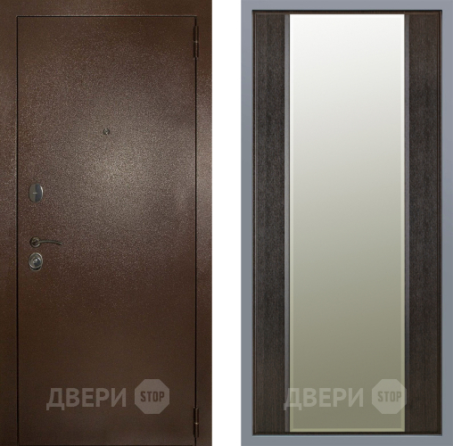 Дверь Заводские двери Эталон 3к антик медь Зеркало Макси Венге в Луховицах