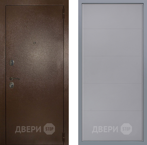 Дверь Заводские двери Эталон 3к антик медь Тривия Грей софт в Луховицах