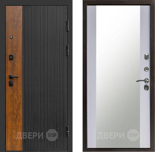 Входная металлическая Дверь Престиж Prestizh Зеркало Белый софт в Луховицах