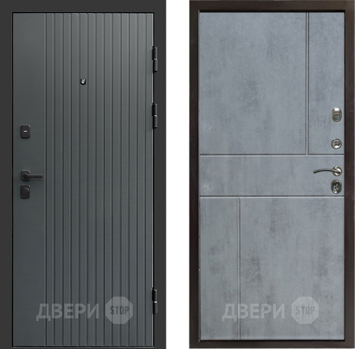 Входная металлическая Дверь Престиж Tvist Grey Горизонт Бетон темный в Луховицах