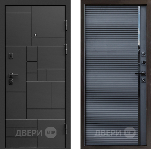 Входная металлическая Дверь Престиж Kvadro Porte Черный кварц в Луховицах