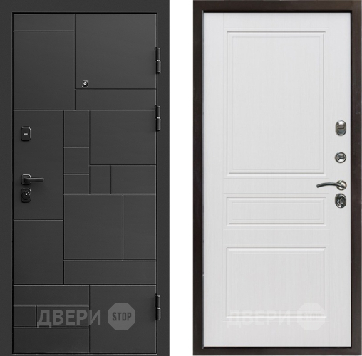 Входная металлическая Дверь Престиж Kvadro Классика Белое дерево в Луховицах