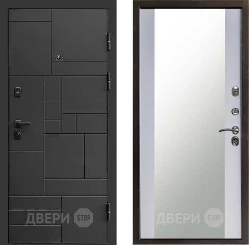 Дверь Престиж Kvadro Зеркало Белый софт в Луховицах