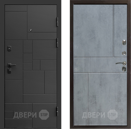 Дверь Престиж Kvadro Горизонт Бетон темный в Луховицах