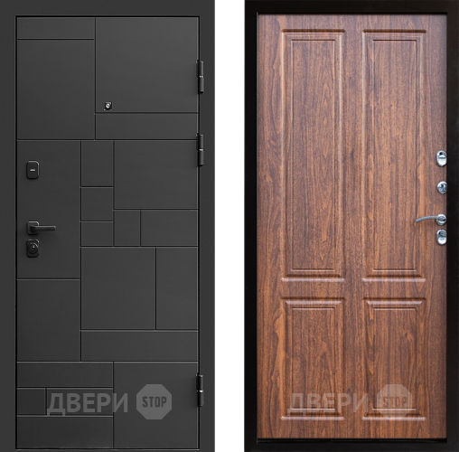 Входная металлическая Дверь Престиж Kvadro Премиум Орех светлый в Луховицах
