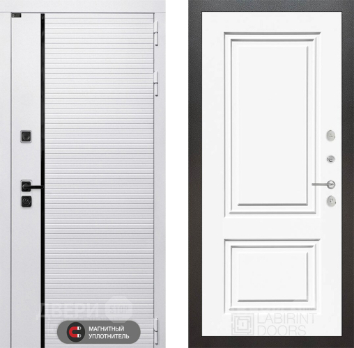 Дверь Лабиринт (LABIRINT) Royal 26 Белый (RAL-9003) в Луховицах