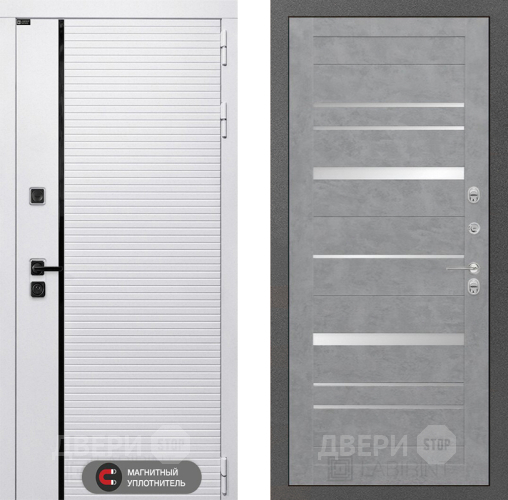 Входная металлическая Дверь Лабиринт (LABIRINT) Royal 20 Бетон светлый в Луховицах
