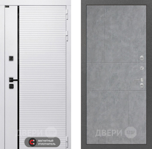 Входная металлическая Дверь Лабиринт (LABIRINT) Royal 21 Бетон светлый в Луховицах