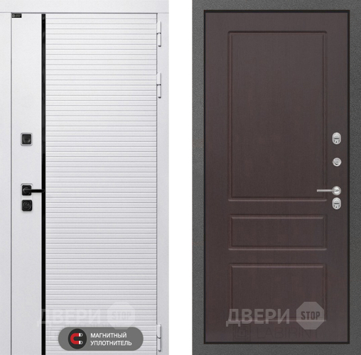 Входная металлическая Дверь Лабиринт (LABIRINT) Royal 03 Орех премиум в Луховицах