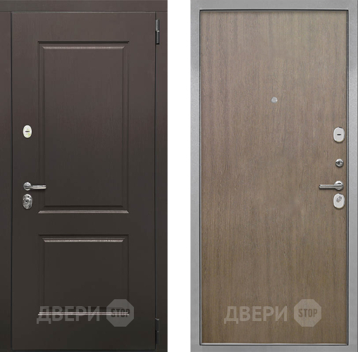 Входная металлическая Дверь Интекрон (INTECRON) Кампо Гладкая шпон Венге коричневый в Луховицах