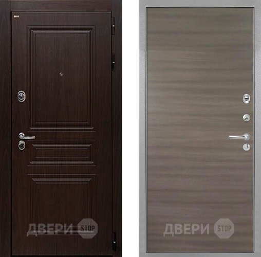 Входная металлическая Дверь Интекрон (INTECRON) Брайтон Тиковое Дерево Гладкая Дуб тоскано поперечный в Луховицах