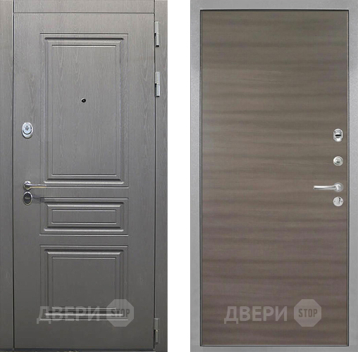 Дверь Интекрон (INTECRON) Брайтон Графит Гладкая Дуб тоскано поперечный в Луховицах