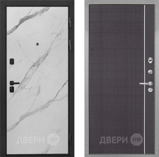 Дверь Интекрон (INTECRON) Профит Black Мрамор Арктик В-07 с молдингом Венге в Луховицах