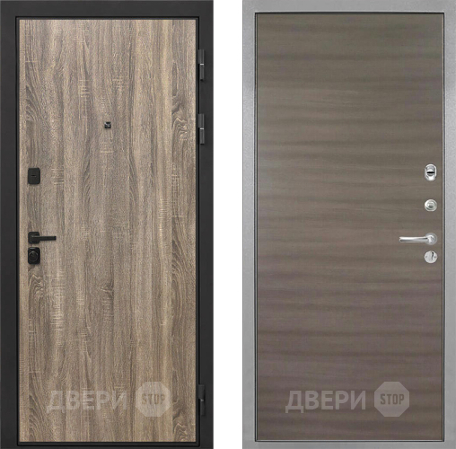 Входная металлическая Дверь Интекрон (INTECRON) Профит Black Дуб Турин Гладкая Дуб тоскано поперечный в Луховицах