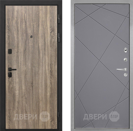 Входная металлическая Дверь Интекрон (INTECRON) Профит Black Дуб Турин Лучи-М Графит софт в Луховицах