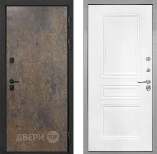Дверь Интекрон (INTECRON) Профит Black Гранж ФЛ-243 Белый матовый в Луховицах