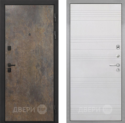 Дверь Интекрон (INTECRON) Профит Black Гранж ФЛ-316 Белый ясень в Луховицах