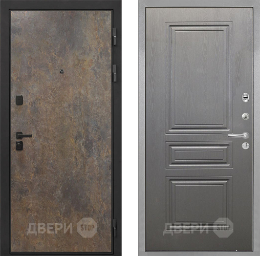 Входная металлическая Дверь Интекрон (INTECRON) Профит Black Гранж ФЛ-243 Графит вуд дуб в Луховицах