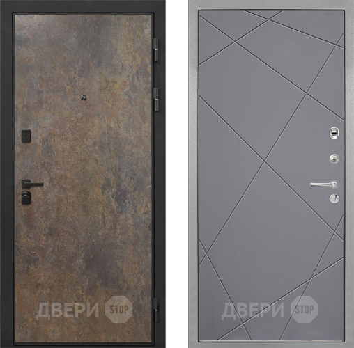 Дверь Интекрон (INTECRON) Профит Black Гранж Лучи-М Графит софт в Луховицах
