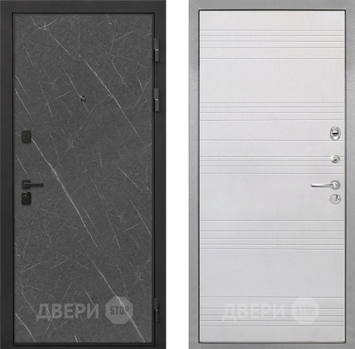 Входная металлическая Дверь Интекрон (INTECRON) Профит Black Гранит Лава Оникс ФЛ-316 Белый ясень в Луховицах