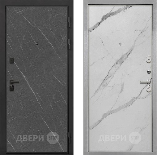 Входная металлическая Дверь Интекрон (INTECRON) Профит Black Гранит Лава Оникс Гладкая Мрамор натуральный арктик в Луховицах