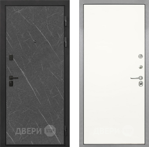 Входная металлическая Дверь Интекрон (INTECRON) Профит Black Гранит Лава Оникс Гладкая Слоновая кость в Луховицах