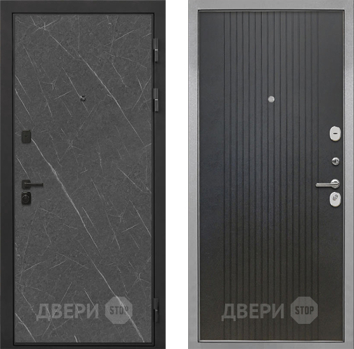 Входная металлическая Дверь Интекрон (INTECRON) Профит Black Гранит Лава Оникс ФЛ-295 Лофт черный в Луховицах