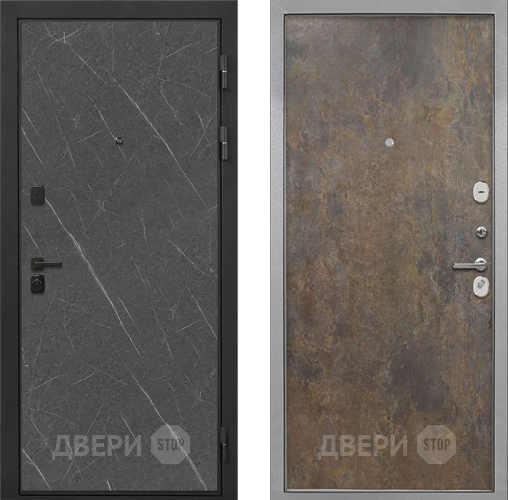 Входная металлическая Дверь Интекрон (INTECRON) Профит Black Гранит Лава Оникс Гладкая Гранж в Луховицах