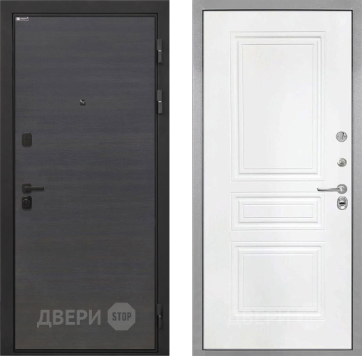 Входная металлическая Дверь Интекрон (INTECRON) Профит Black Эковенге ФЛ-243 Белый матовый в Луховицах