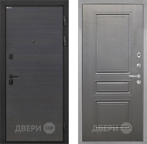 Входная металлическая Дверь Интекрон (INTECRON) Профит Black Эковенге ФЛ-243 Графит вуд дуб в Луховицах